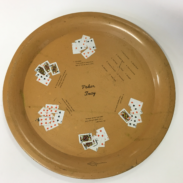 TRAY, Beige Poker Tray